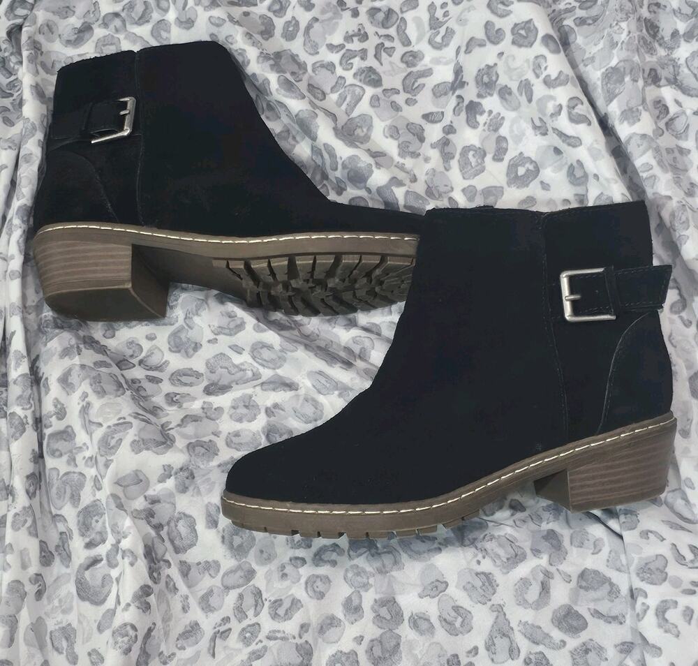 Kensie Women's Suede Boot for Women Size 6 Black Suede
